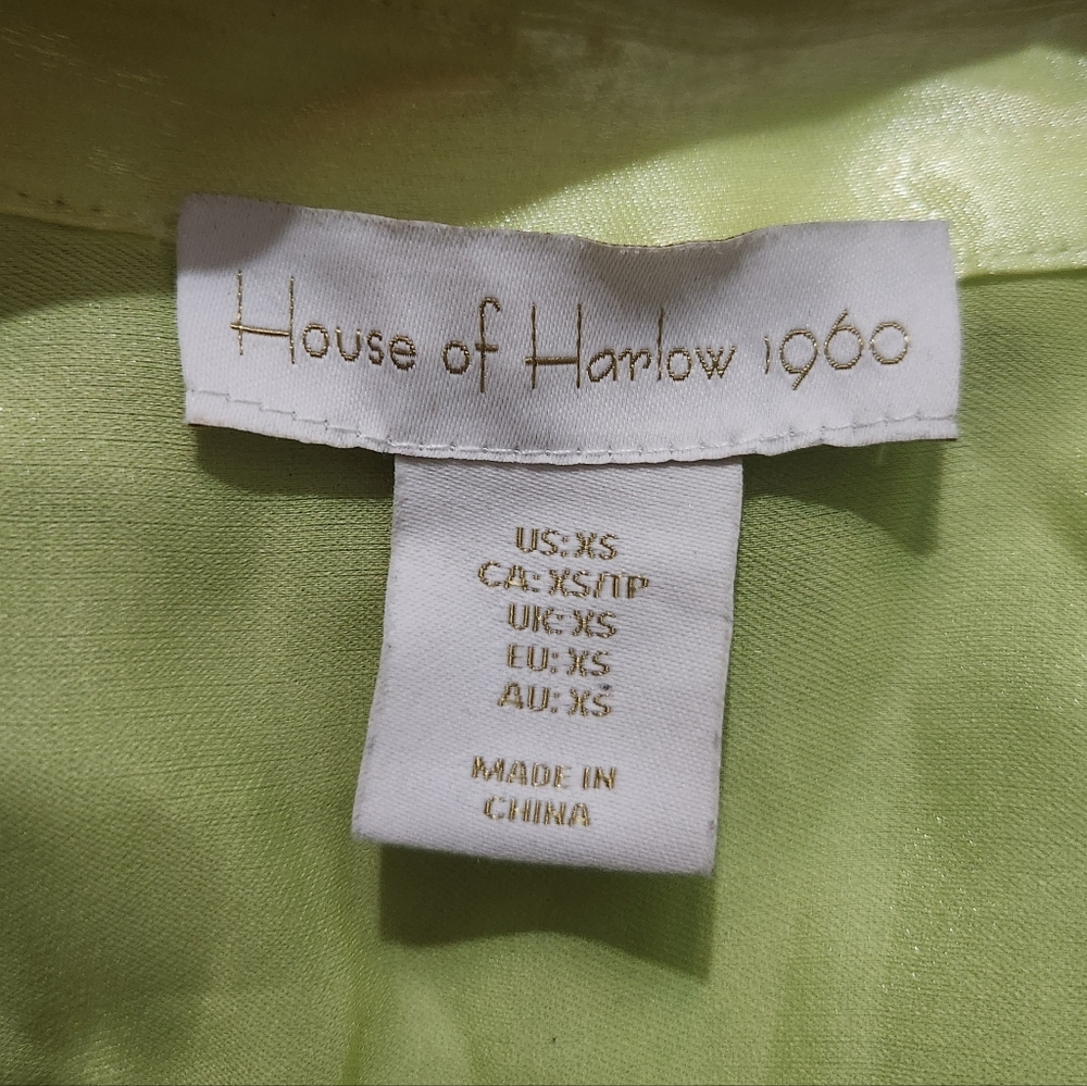 House of Harlow 1960 Light Green Shimmering Pant Set - Picture 4 of 7